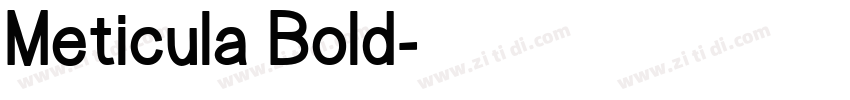 Meticula Bold字体转换